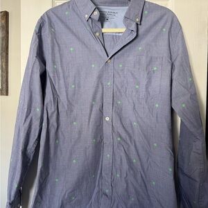 Banana Republic Slate Blue Luxe Poplin Shirt